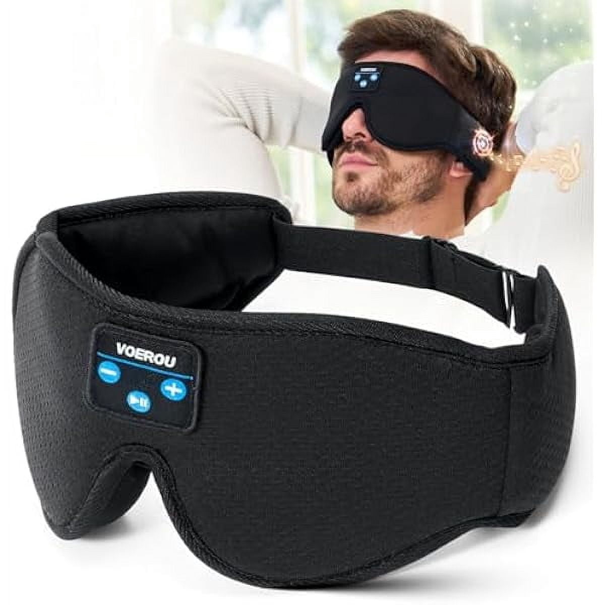 Sleep Headphones, 3D Sleep Mask with Bluetooth Headphones, Adjustable Wireless Eye Mask for Sleeping for Women Men, Sleeping Headphones with Ultra-Thin Stereo Speakers Perfect for Sleep Naps