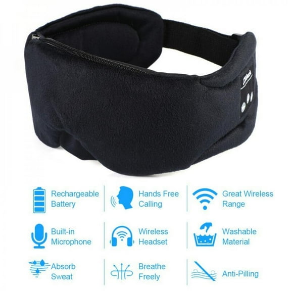 Sleep Headphones Bluetooth 5.0 Eye Mask Noise Cancelling Sleeping Mask With Adjustable Strap For Men Women