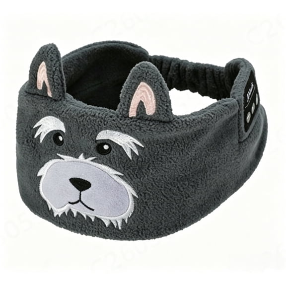 Sleep Headphones Bluetooth 5.0 Headband, Cute Animal Theme Wireless Earphones Sweat Resistant Headphone with Sleeping Eyeshade for Sleeping Workout Running Cool Gadgets Unique Gifts (Dog)