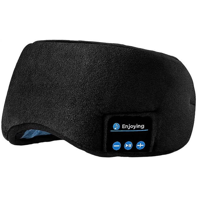 Sleep Headphones Bluetooth Eye Mask Wireless Bluetooth 5.0 Headphones Music Travel Sleeping Headphones Handsfree Sleeping Mask with Built-in Speakers Microphone