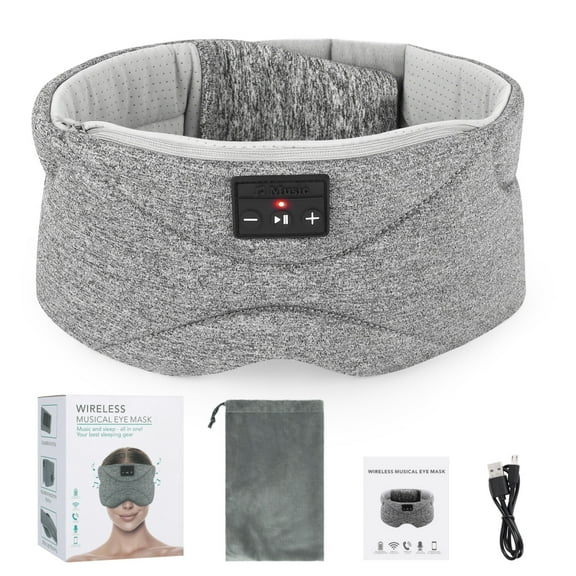 Sleep Headphones Bluetooth Headband, Wireless Music Sleeping Headphones Sleep Mask Earbuds for Side Sleepers Workout Running Insomnia Travel Yoga Cool Tech Gadgets Unique Gift