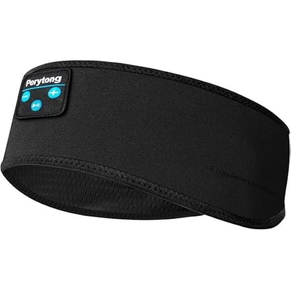 Sleep Headphones Bluetooth Wireless Sports Headband, Long Playtime Lightweight Headphones Hi-Fi Stereo Ergonomic ASMR Sleep Headphone Cool Gadget Gift for Men Women Black