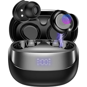 Sleep Earbuds, Noise Cancelling Wireless Ear buds for Side Sleepers, Bluetooth 5.4 in Ear Light-Weight Mini Headphones, 47H Playtime Clear Calls Earphones for Sleeping, Exercising, Working, Hiking