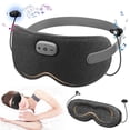 thumbnail image 1 of Sleep Headphones, Sleep Mask with Headphones Bluetooth 5.3 with HD Stereo Speakers for Side Sleepers, Zero Eye Pressure, Adjustable 3D Sleep Eye Mask for Airplane/Travel/Meditation/Nap, 1 of 6