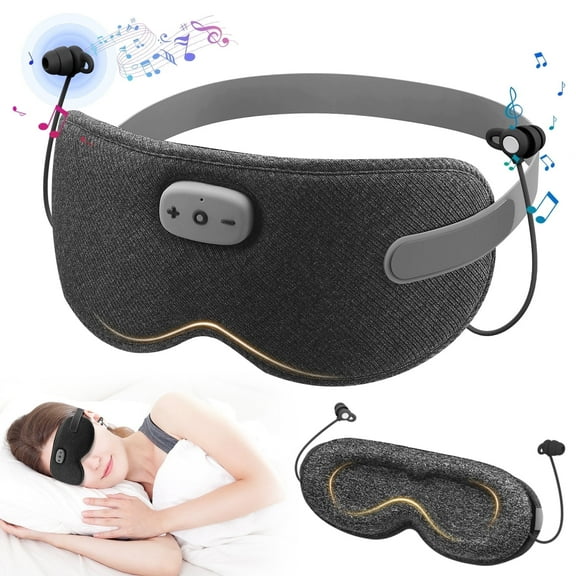 Sleep Headphones, Sleep Mask with Headphones Bluetooth 5.3 with HD Stereo Speakers for Side Sleepers, Zero Eye Pressure, Adjustable 3D Sleep Eye Mask for Airplane/Travel/Meditation/Nap