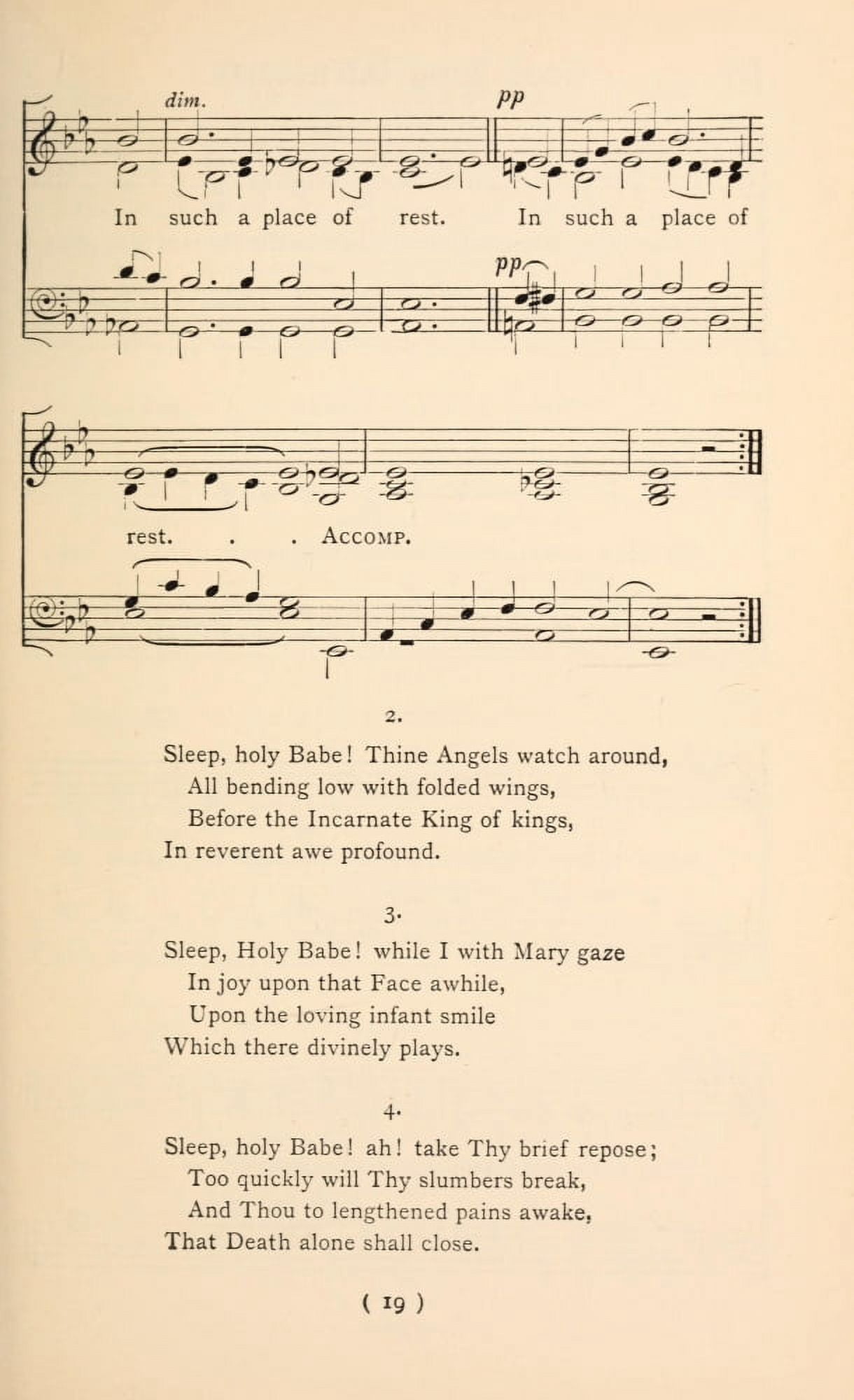 Sleep Holy Babe 2 Christmas Carols New & Old 1850 Canvas Art - (18 x 24)