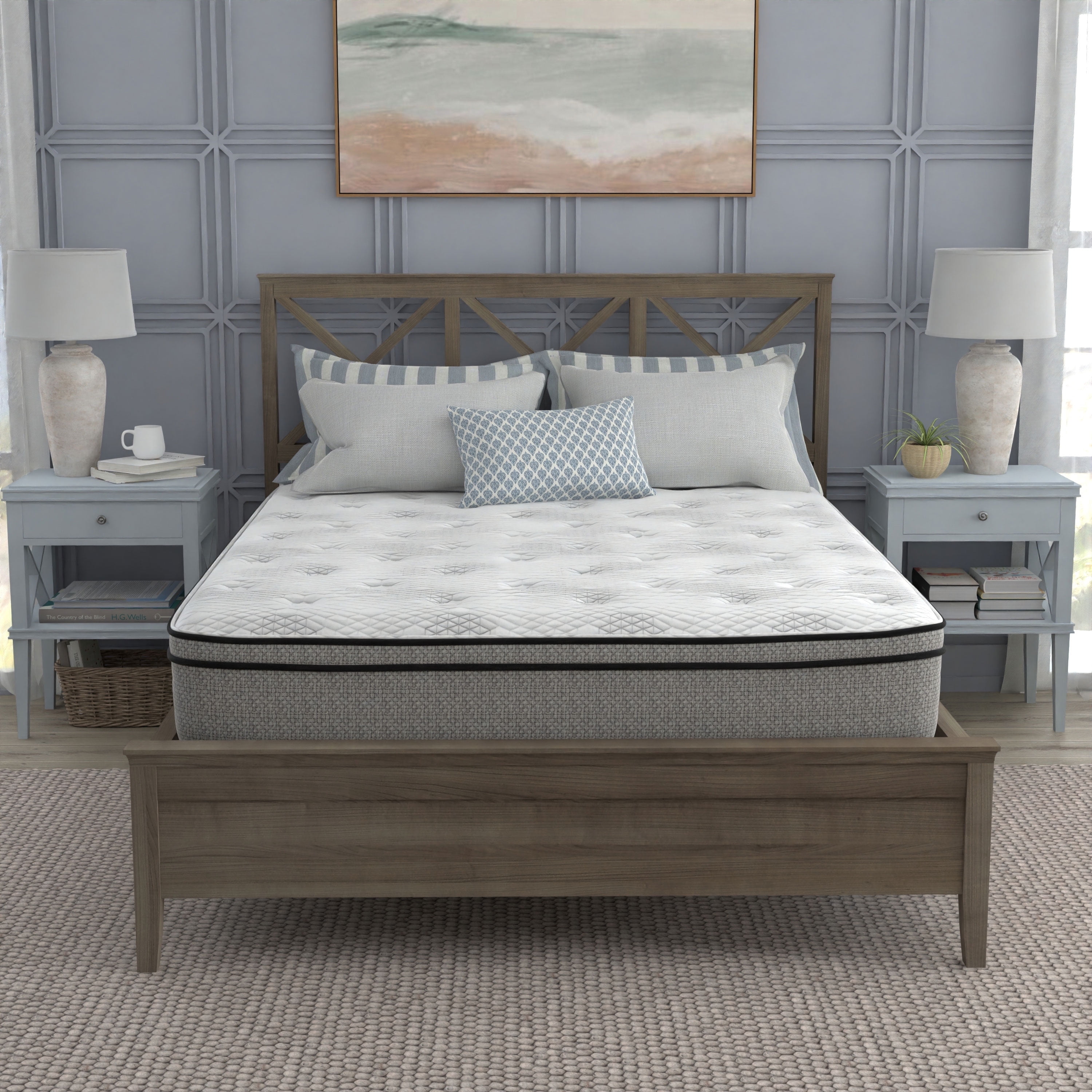 SereneDream 12" Eurotop Hybrid California King Mattress with Gel Memory Foam