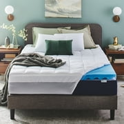 Sleep Innovations Memory Foam Mattress Topper, Queen, 4 Inch, Gel Dual Layer Plush