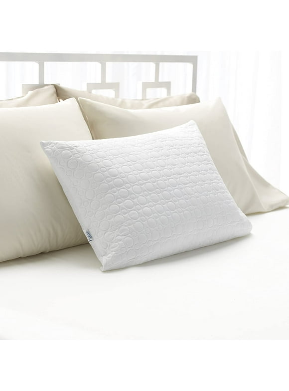 Sleep Innovations Quilted Memory Foam Micro-Cushion Pillow Soft Microfiber Cover, Queen, 5 Year Warranty