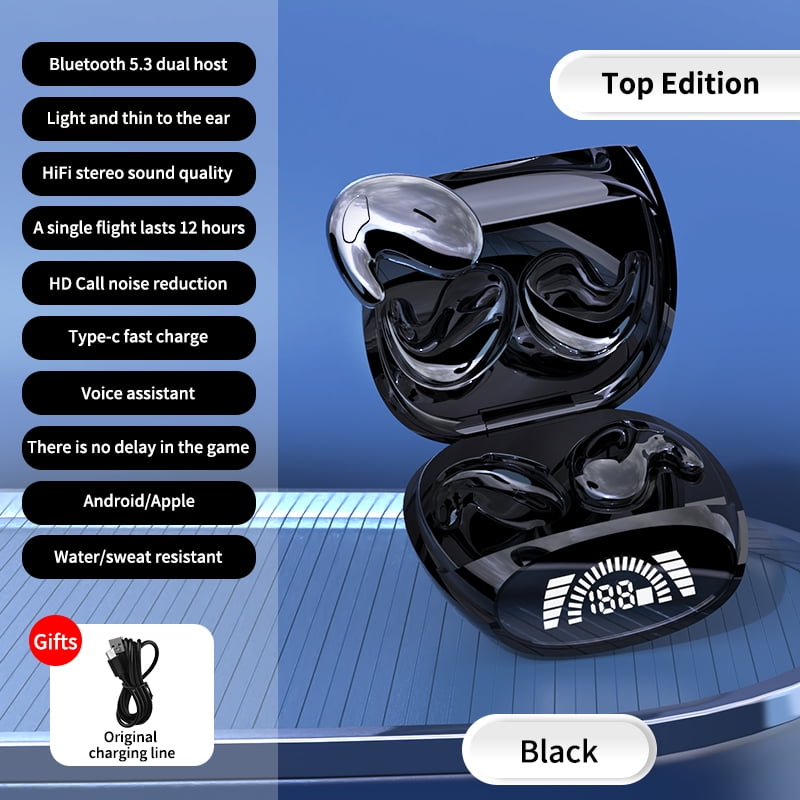 Wireless Sleep Earbuds Wireless Bluetooth 5.2 - Invisible Sleep Headphones, Small & Waterproof For Sports & Music (White) TWS Earbuds