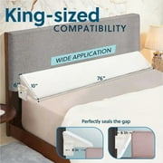 Sleep Jockey King Size Bed Wedge Pillow Stopper - Bed Gap Filler(0-8") - Memory Foam Headboard Pillow - Triangle Bloster Pillow Wedge to Fill the Gap Between Headboard and Mattress (76"x10"x6")