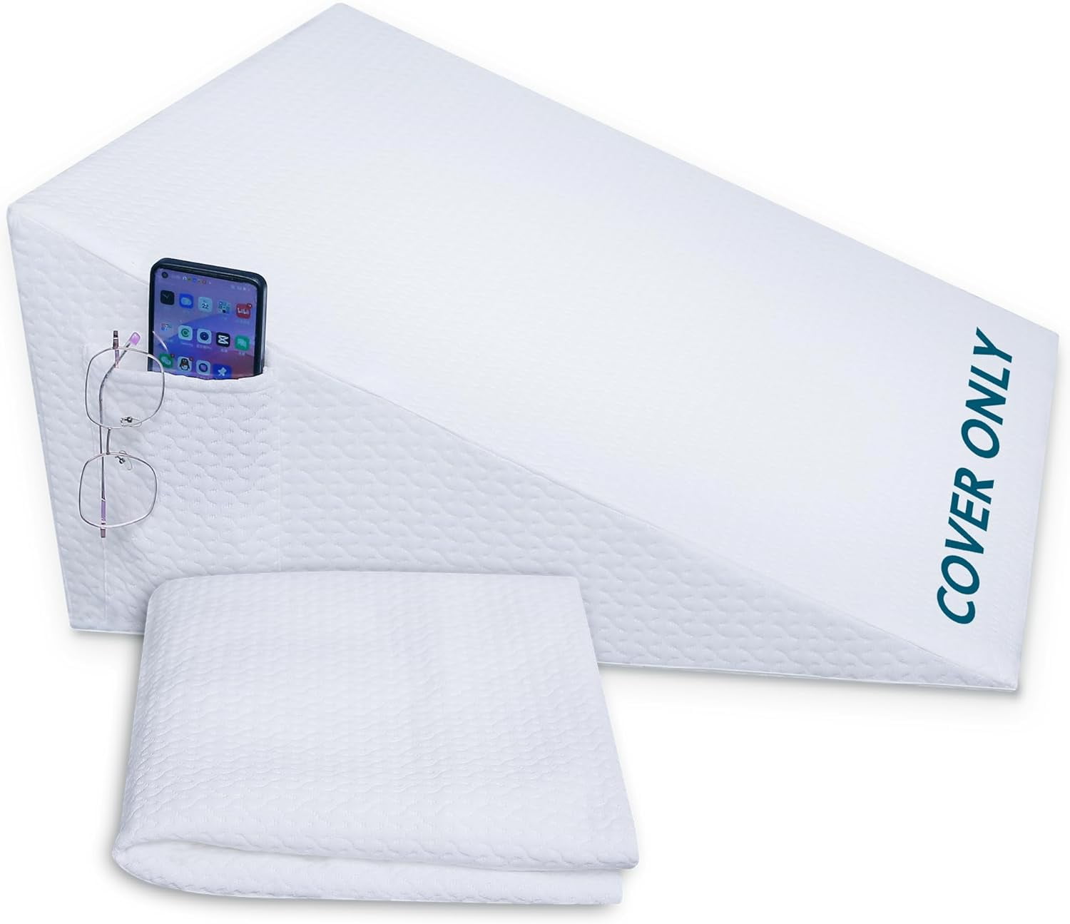 Sleep Jockey Pillow Cover for Bed Wedge Ultrasoft Wedge Pillow Case