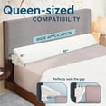 thumbnail image 1 of Sleep Jockey Queen Size Bed Wedge Pillow Stopper - Bed Gap Filler(0-8") - Memory Foam Headboard Pillow - Triangle Bloster Pillow Wedge to Fill the Gap Between Headboard and Mattress (60''x10"x6"), 1 of 7