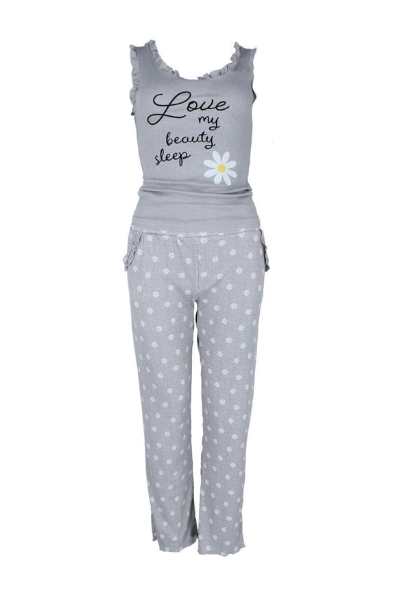 Daisy Ribbed Pajama Set (Women)