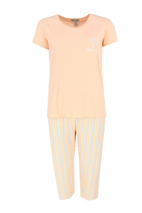 Stay Palm Short Sleeve Capri Set (Women)