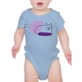 thumbnail image 1 of Sleep Kitten Lineart Bodysuit Infant -Image by Shutterstock,  Newborn, 1 of 4
