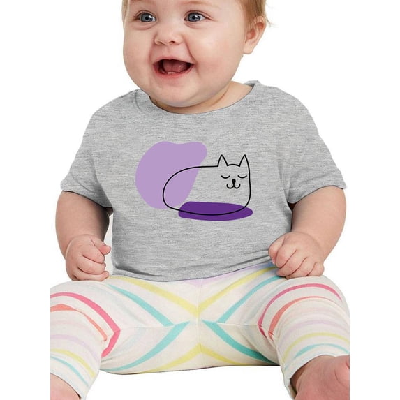 Sleep Kitten Lineart T-Shirt Infant -Image by Shutterstock, 18 Months