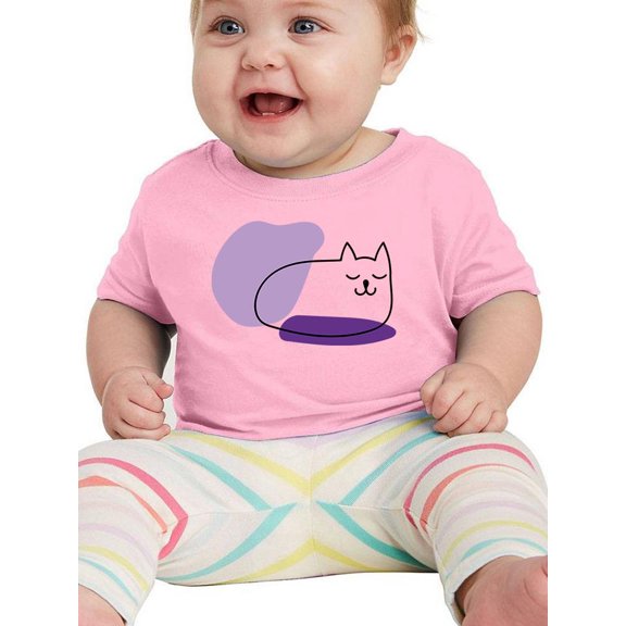 Sleep Kitten Lineart T-Shirt Infant -Image by Shutterstock,  24 Months