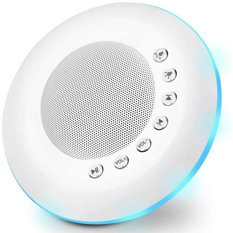 Sleep Machine, White Noise Machine for Adults Kids Sound Machine, 20 Soothing Sounds Machine with Night Light, Portable Sleep Noise Maker Machine for Home, Office, Travel (Color : White)