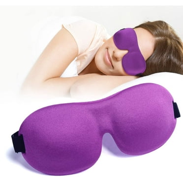 Sleep Mask, 100% Blackout 3D Contoured Sleep Eye Mask, Comfortable & Super Soft Sleeping Mask with Adjustable Straps for Women, Men, Concave Molded Night Eye Mask for Sleeping Travel Yoga Naps, Blue