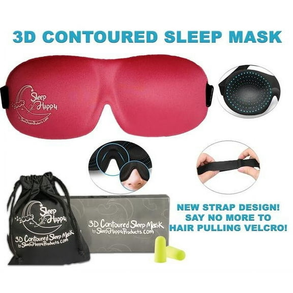 Sleep Mask Adjustable 3D Soft Eye Sleeping Mask for Travel, Spa, Naps, Airplane, Meditation, Eyeshade Masks for Kids Women Men, Travel Sleeping Blindfold Eye Cover