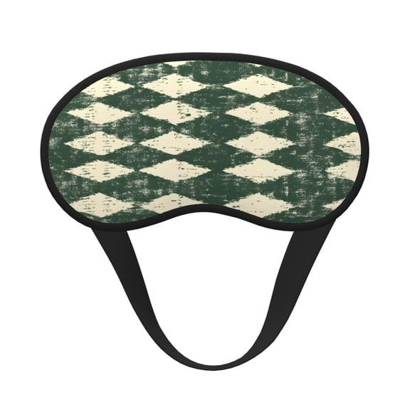 Sleep Mask Blackout Eye Masks With Elastic Band For Sleeping Eye Sleep Shade Cover Block Light Eliminate Fatigue Green Houndstooth Vintage Texture Hand-Drawn Sketch_2