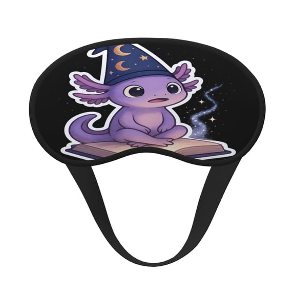 Sleep Mask Blackout Eye Masks With Elastic Band For Sleeping Eye Sleep Shade Cover Block Light Eliminate Fatigue Axolotl Reading