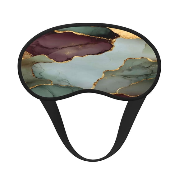 Sleep Mask Blackout Eye Masks With Elastic Band For Sleeping Eye Sleep Shade Cover Block Light Eliminate Fatigue Green And Brown Gold Marble