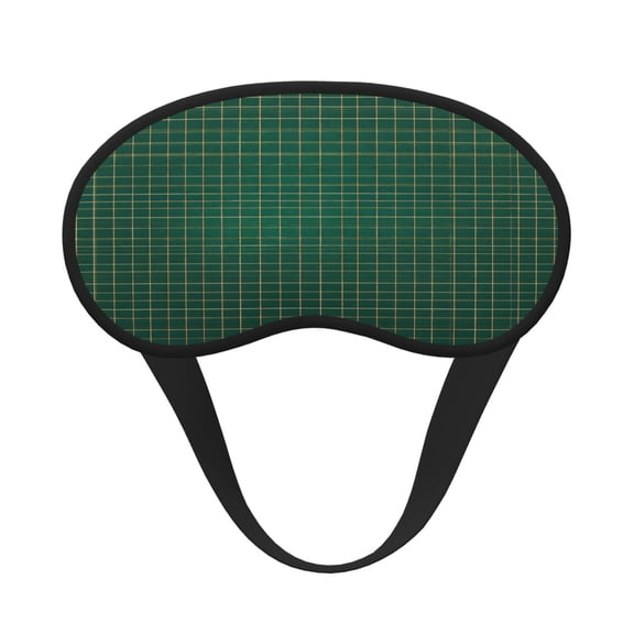 Sleep Mask Blackout Eye Masks With Elastic Band For Sleeping Eye Sleep Shade Cover Block Light Eliminate Fatigue Green Checkered Pattern