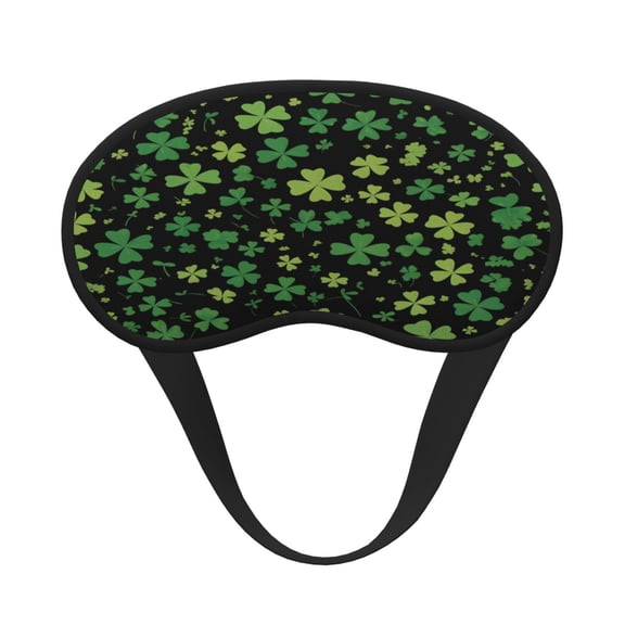 Sleep Mask Blackout Eye Masks With Elastic Band For Sleeping Eye Sleep Shade Cover Block Light Eliminate Fatigue Green Four-Leaf Clover
