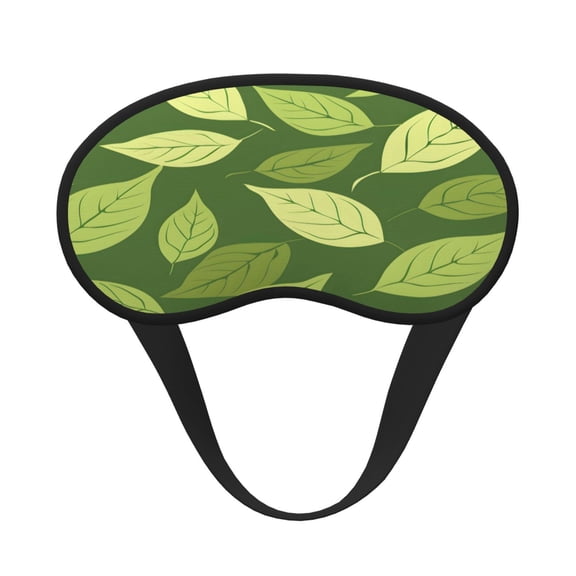 Sleep Mask Blackout Eye Masks With Elastic Band For Sleeping Eye Sleep Shade Cover Block Light Eliminate Fatigue Green Leaf (1)
