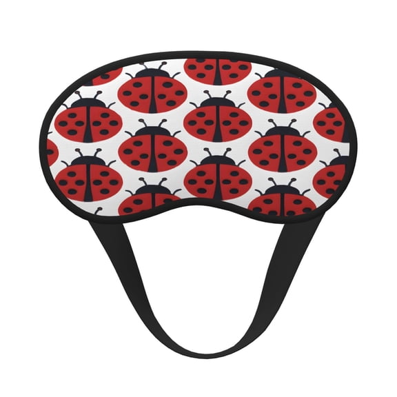 Sleep Mask Blackout Eye Masks With Elastic Band For Sleeping Eye Sleep Shade Cover Block Light Eliminate Fatigue Ladybug On An White Background (2)