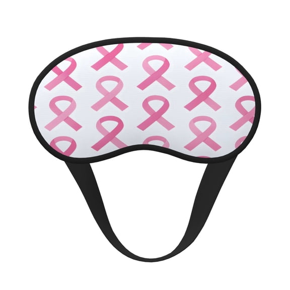 Sleep Mask Blackout Eye Masks With Elastic Band For Sleeping Eye Sleep Shade Cover Block Light Eliminate Fatigue Modern Pink Ribbon Pattern