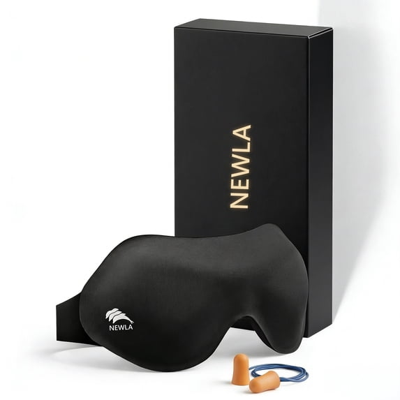 Sleep Mask, Comfortable 3D Contoured Eye Mask Sleep Design with Full Light Blocking for Restful Sleep