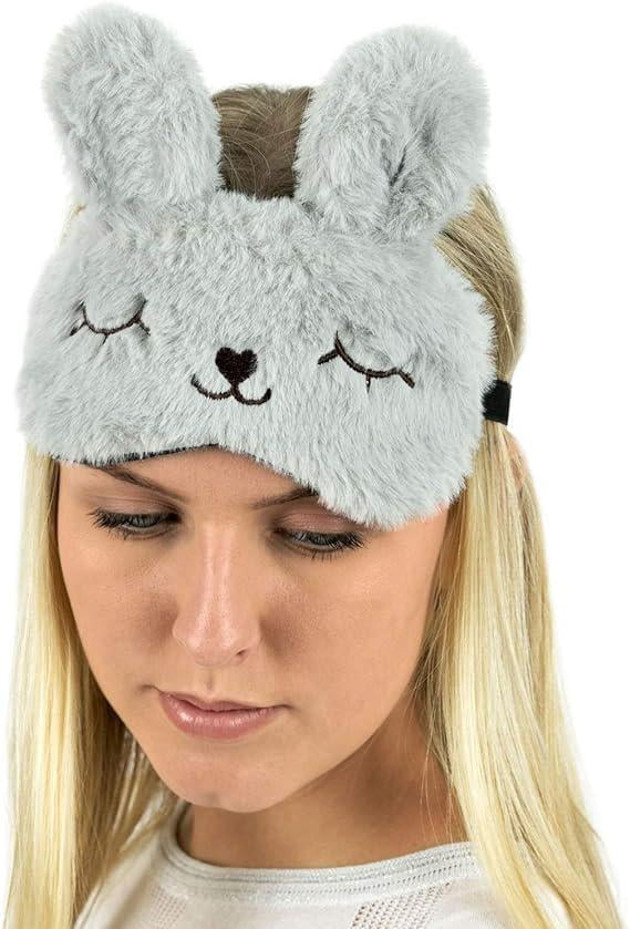 Sleep Mask (Grey), Fun Travel Sleep Mask for Women and Kids, Hot and