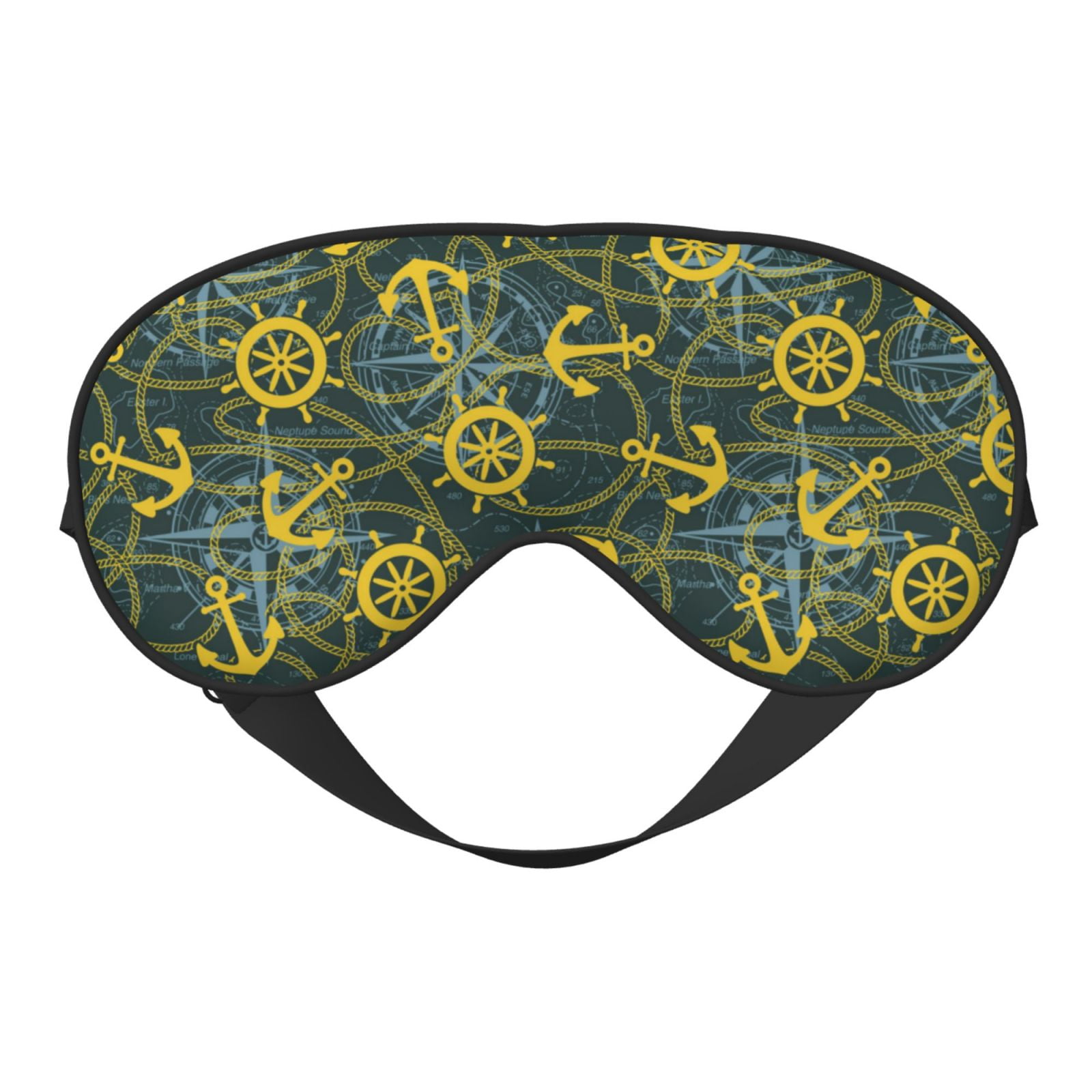 Sleep Mask Marine Anchors And Compass Light Blocking Eye Masks for