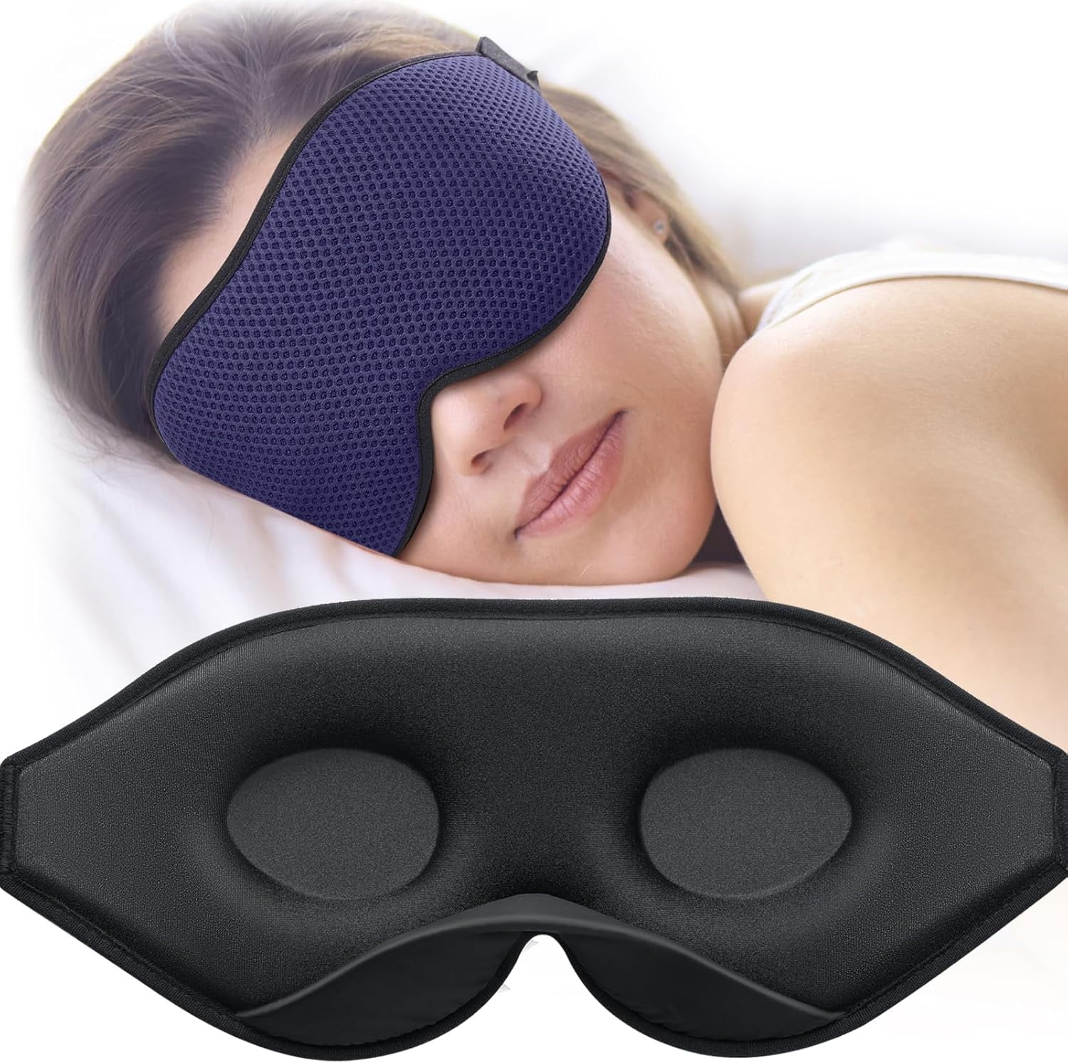 Sleep Mask for Side Sleeper, Eye Mask for Sleeping Women Men, 3D ...