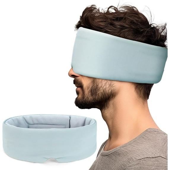 Sleep Mask for Side Sleepers,Dual-Sided All-Season Eye Mask for Sleeping,Light Blocking Sleep Mask for Women Man,Eye Cover with Adjustable Velcro for Travel,Nap,Yoga,Purple