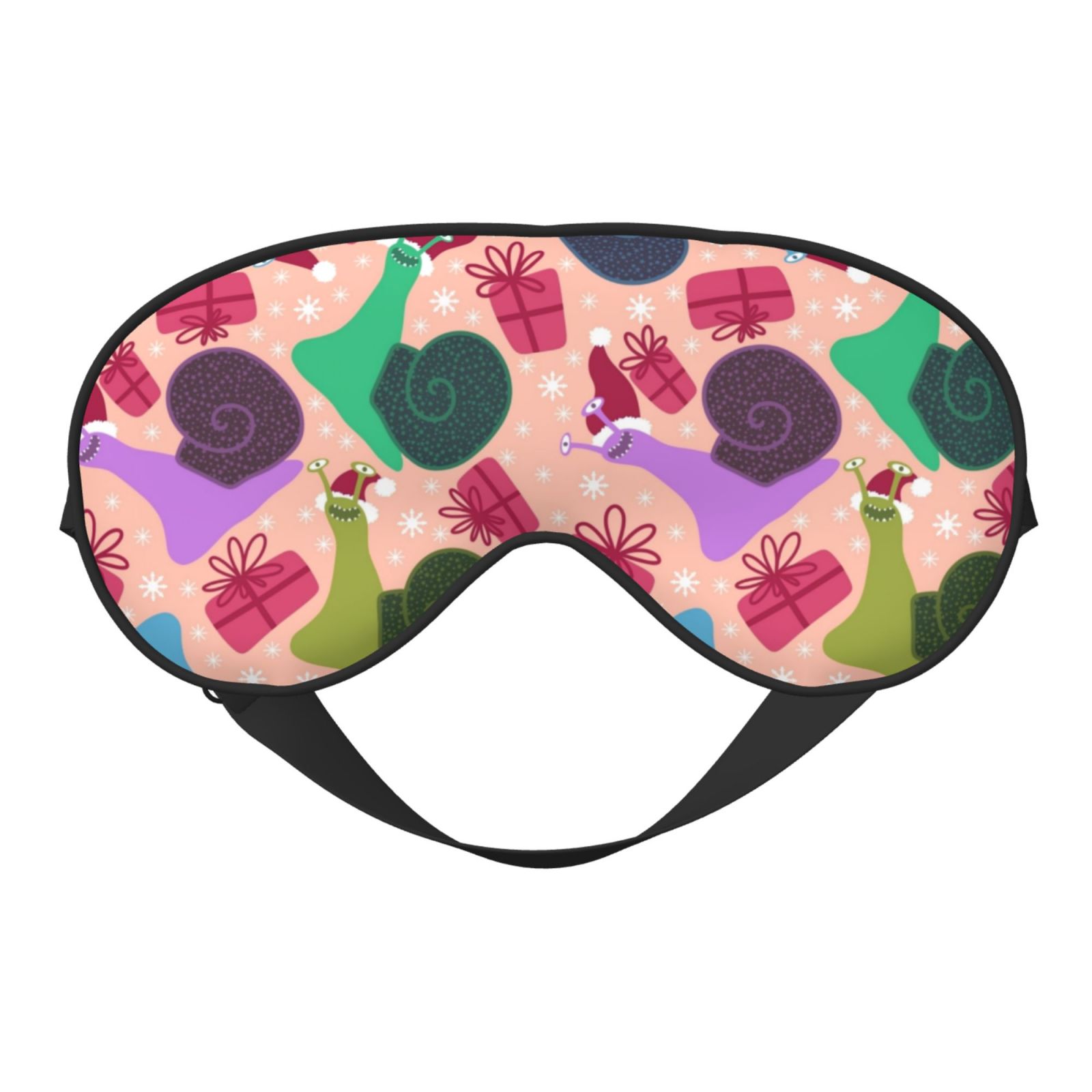 Sleep Mask Snails Light Blocking Eye Masks for Sleep with Adjustable Strap Sleeping Mask Soft