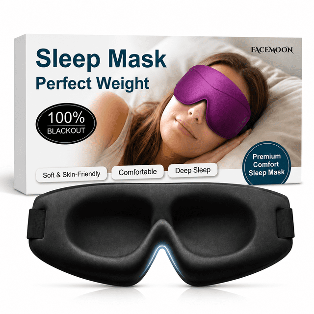 Sleep Mask for Women Men: 100% Blackout 3D Eye Mask for Sleeping ...