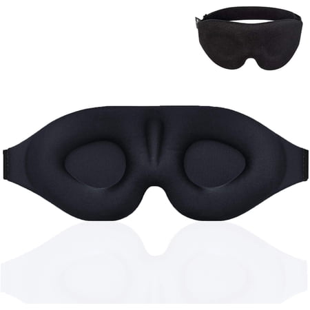 Sleep Mask for Women Men, Eye Mask for Sleeping 3D Contoured Cup Blindfold, Upgraded Eye Cover with Adjustable Strap, Blockout Light, Eye Pillow Soft Comfy Eye Shade for Nap Travel Night Shift
