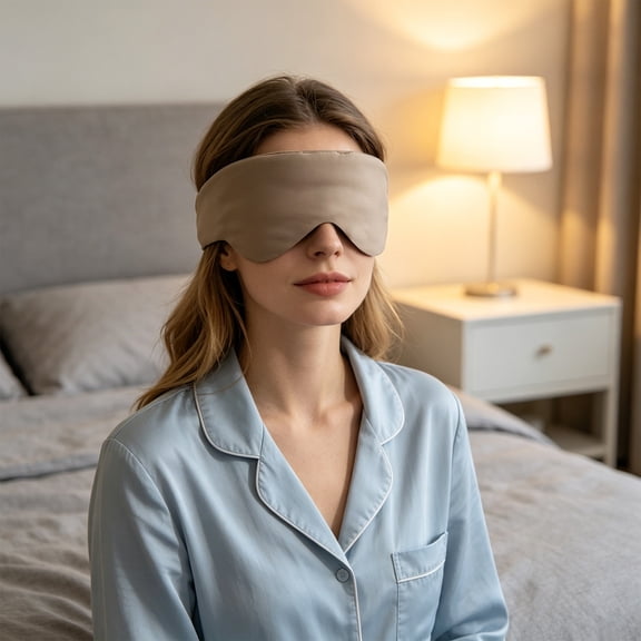 Sleep Mask, Xinsrenus Comfortable Eye-Friendly Sleep Mask, Adjustable Light Blocking Nap Mask for Students Summer Classroom Dorm Rest Breathable Soft Fabric, Gray