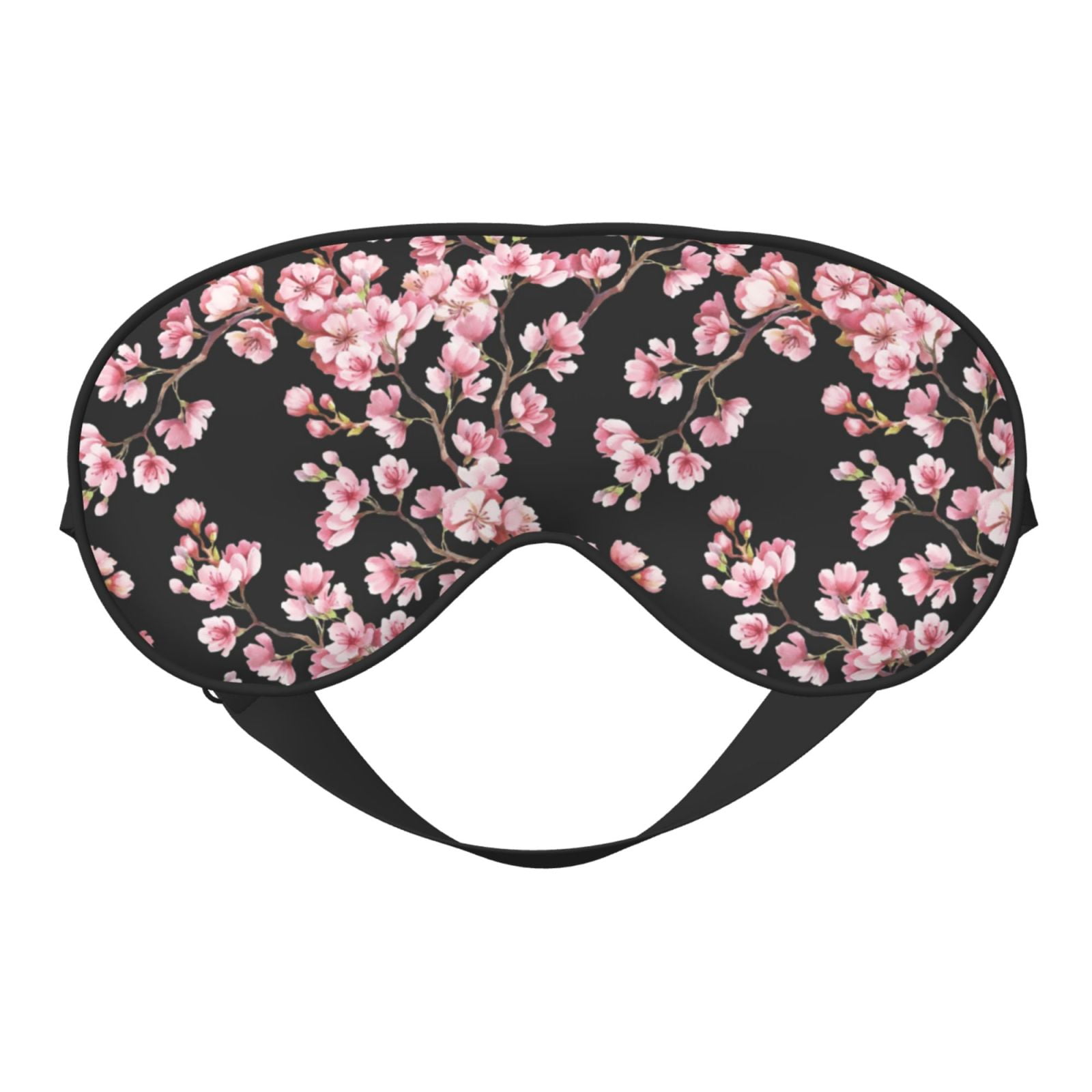 Sleep Mask berry blossom Elegant black Light Blocking Eye Masks for
