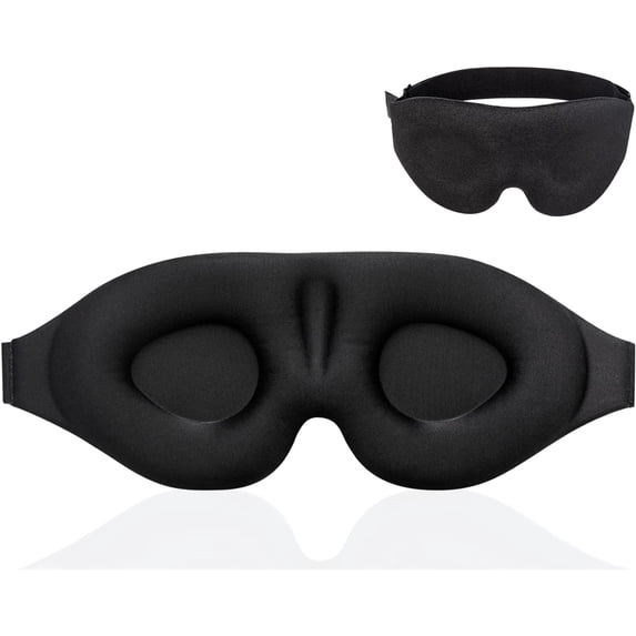 Sleep Mask for Men Women, 100% Light Blocking 3D Eye Mask of Night Sleeping Blindfold, Relaxing Zero Pressure Eye Cover