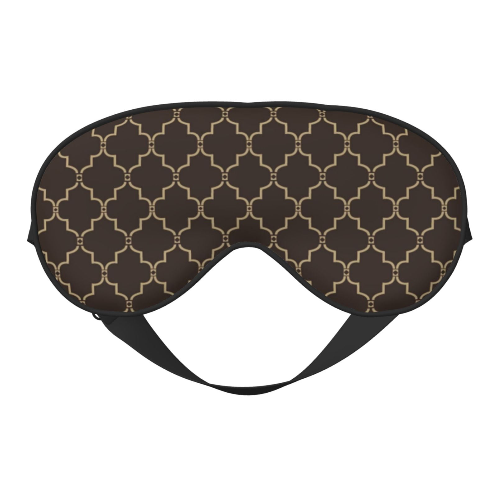 Sleep Masks for Women Men, Brown Moroccan Trellis Blackout Eye Masks
