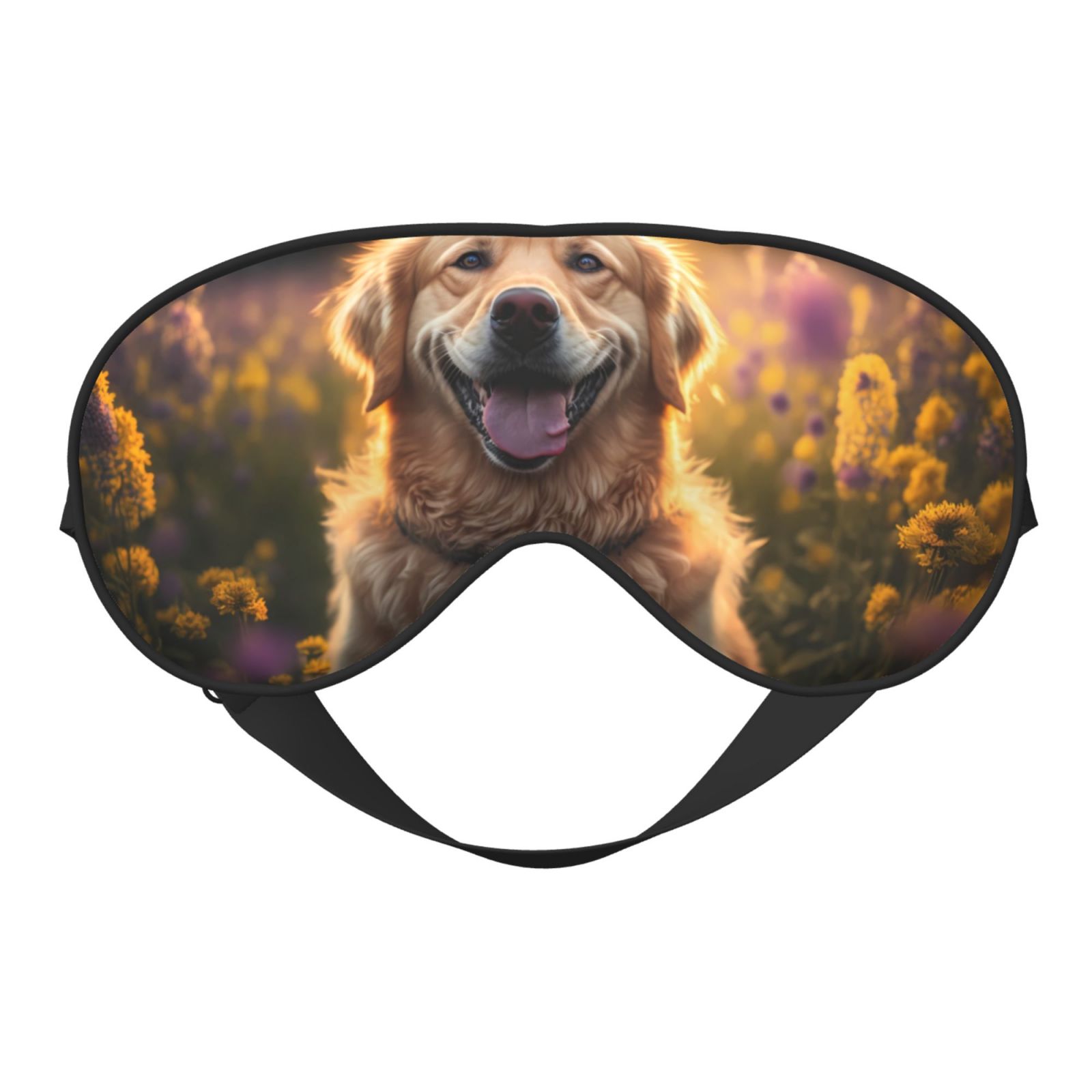 Sleep Masks for Women and Men, Sunset Daisy Dog DoubleSided Eye Masks
