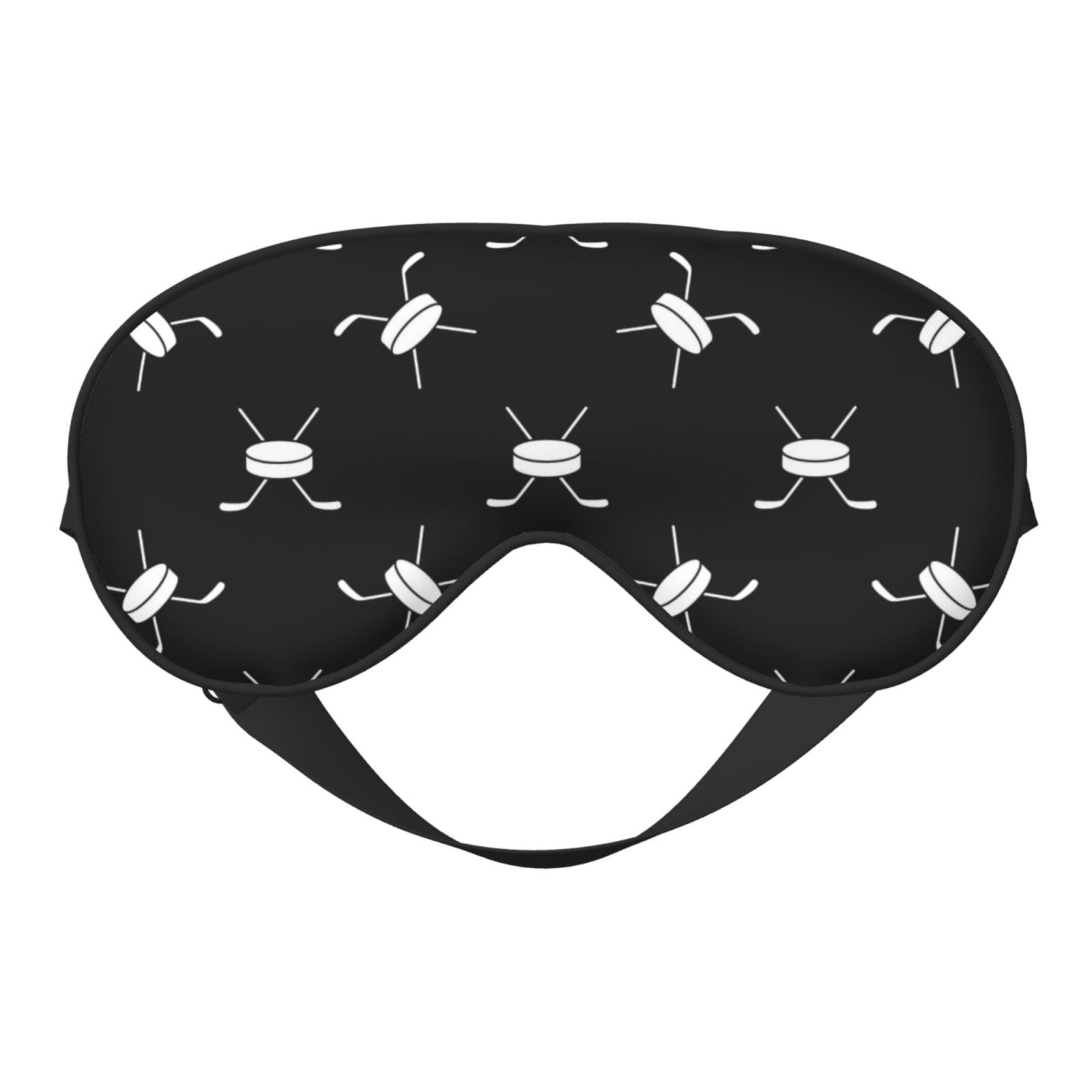 Sleep Masks for Women and Men, cool hockey Stick puck black white
