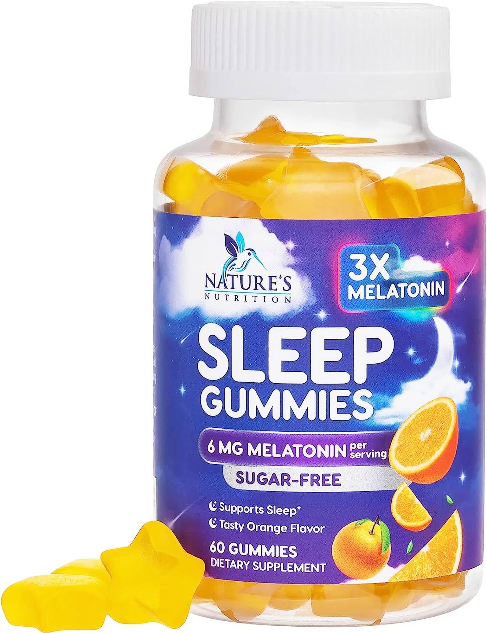 Sleep Melatonin Gummies for Adults Sugar Free Natural Melatonin Sleep Gummy, Extra Strength