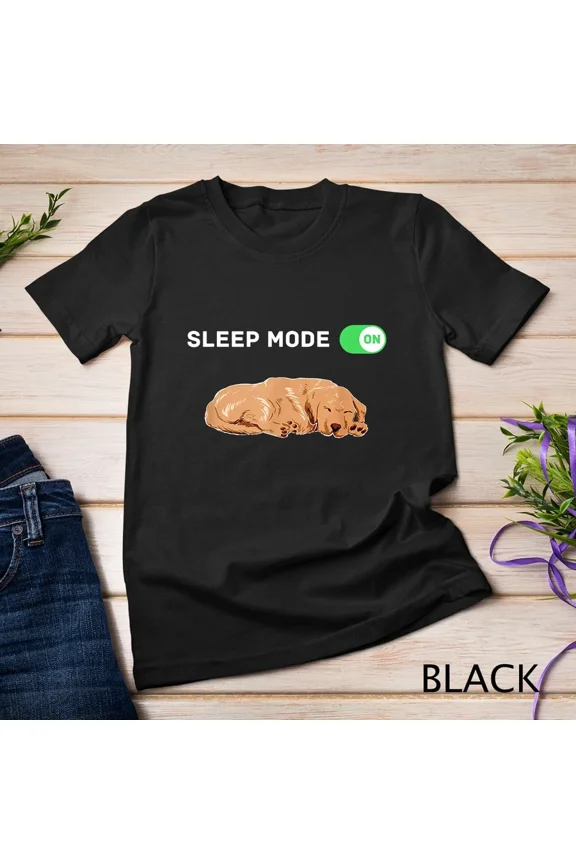 Sleep Mode On Dog Merch Golden Retriever Novelty Graphic Tee Shirt,for unisex up to 5XL