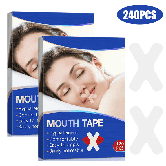 Sleep Mouth Strips for Nighttime Use, Skin-Friendly Gentle Adhesive, Comfortable & Easy to Remove - 2PACK
